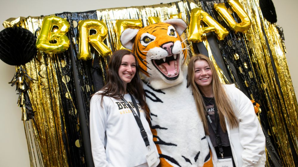 students participate in on-campus event